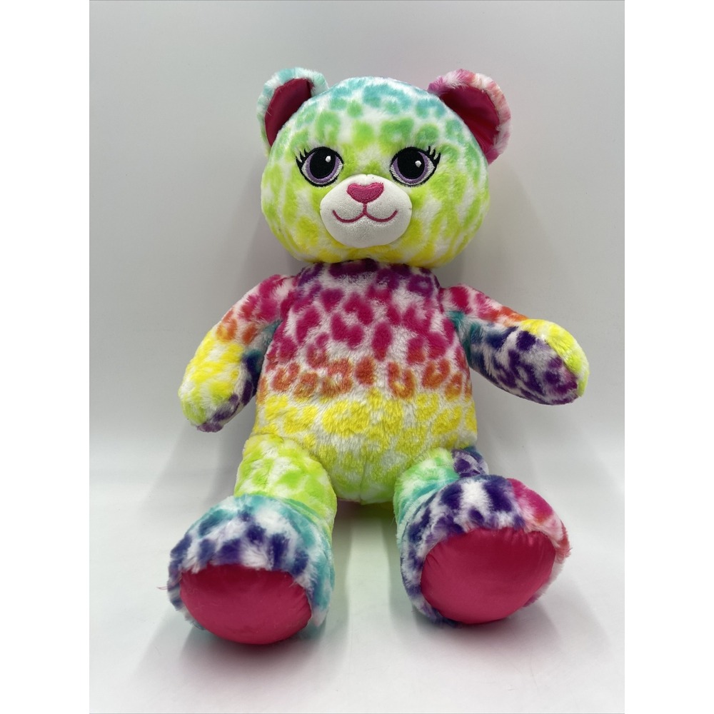 Build A Bear Workshop Wild About Spots Plush Cat Leopard Multi Colored Print 17"